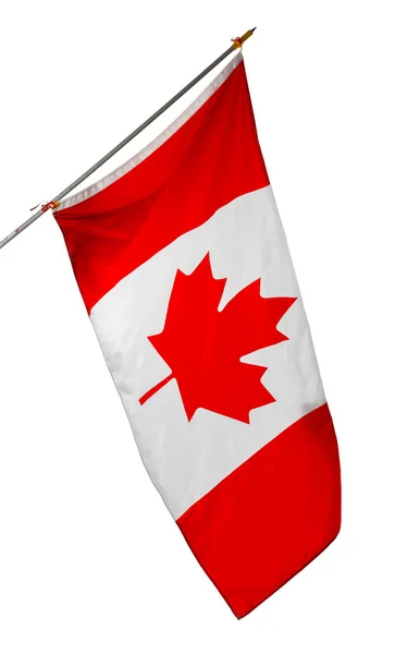 Drapeau national du Canada isolé sur fond blanc — Photo