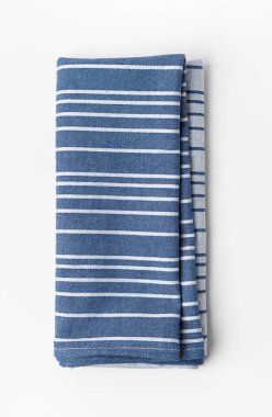 Mutfak örtüsü beyaz arkaplanda izole edildi, kapat