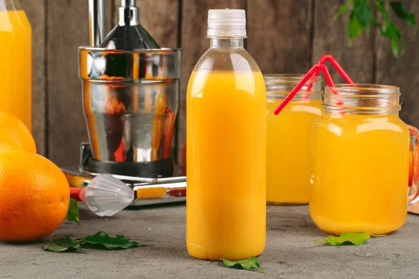 Still life of orange juice close up — Stock Photo, Image