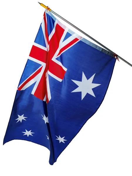 Nationalflagge Australiens isoliert auf weißem Hintergrund — Stockfoto