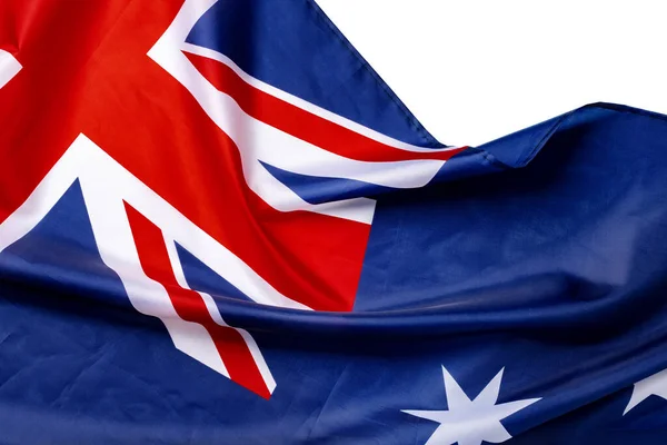 Nationalflagge Australiens, textiler Hintergrund — Stockfoto