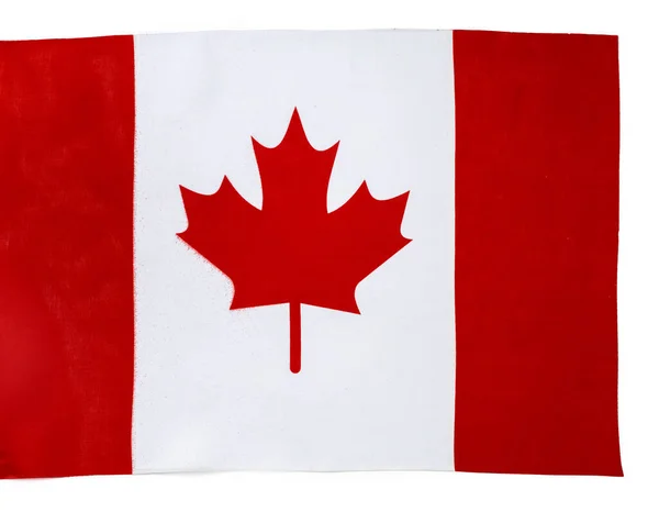 Rippled textile flag of Canada close up — Stock Photo, Image