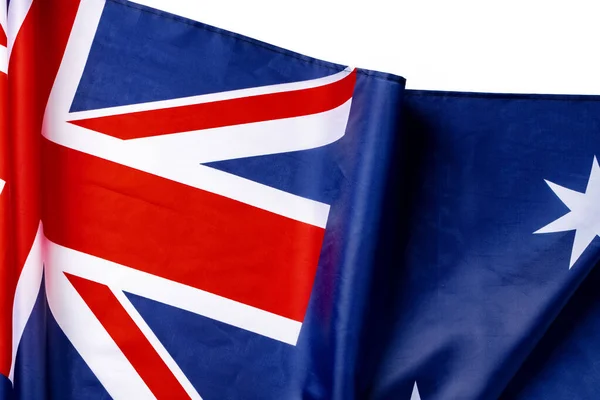 Nationalflagge Australiens, textiler Hintergrund — Stockfoto