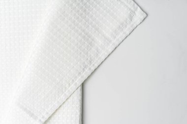 Mutfak örtüsü beyaz arkaplanda izole edildi, kapat