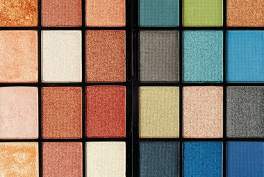 Renkli göz farı paletleri uydur, kapat