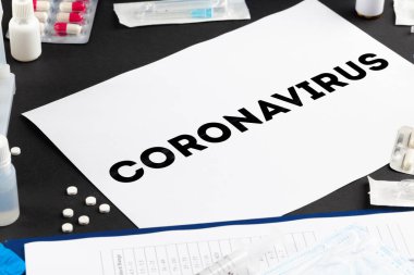 Coronavirüs salgını konsepti. Coronavirüs teşhisi, laboratuvar testleri.