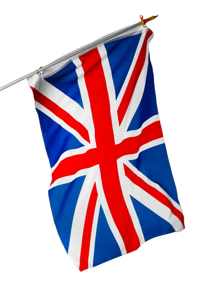 Bandeira do Reino Unido isolada sobre fundo branco — Fotografia de Stock