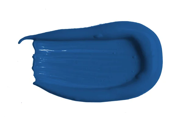 Классические синие мазки кистью на белом фоне — стоковое фото