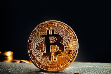 Bitcoin kripto para biriminin fotoğrafını kapat