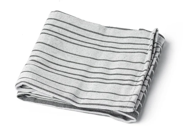Ręcznik kuchenny izolowany na białym tle, zbliżenie — Zdjęcie stockowe