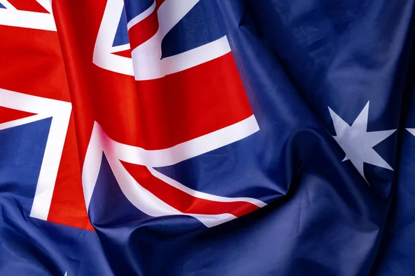 Bandeira nacional da Austrália, fundo têxtil tecido — Fotografia de Stock