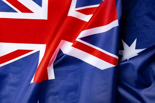 Bandeira nacional da Austrália, fundo têxtil tecido — Fotografia de Stock