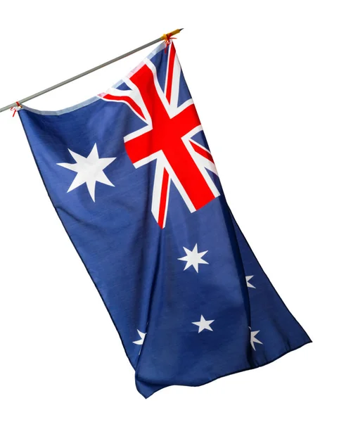 Nationalflagge Australiens isoliert auf weißem Hintergrund — Stockfoto
