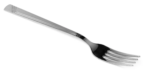 Silver dining fork isolated on white background — Stock Photo, Image