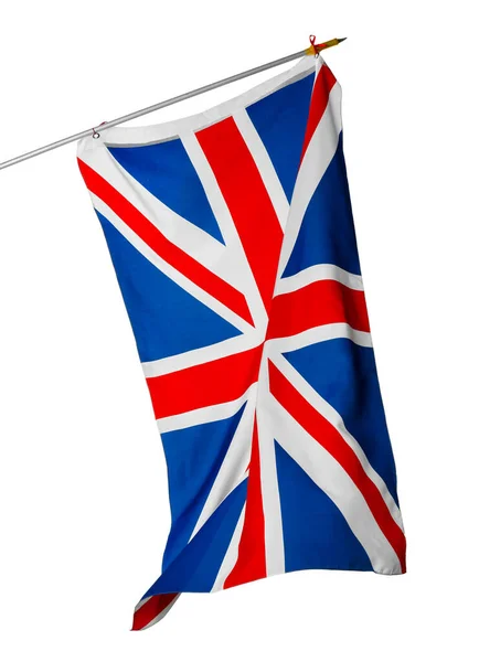 Bandeira do Reino Unido isolada sobre fundo branco — Fotografia de Stock