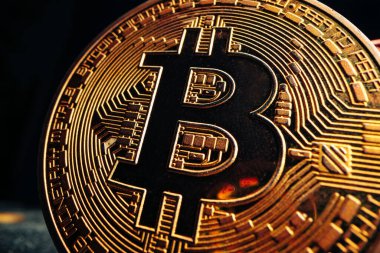 Bitcoin kripto para biriminin fotoğrafını kapat