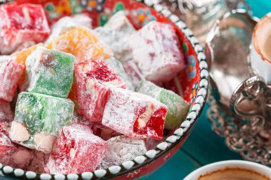 Türk lokumu yakın çekim