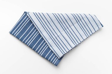 Mutfak örtüsü beyaz arkaplanda izole edildi, kapat