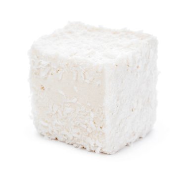 Beyaz hindistan cevizi talaşı ile beyaz Türk lokumu