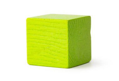 Tahta oyuncak yapımcısı beyaza izole edilmiş.