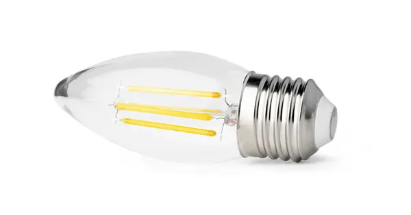 Uma lâmpada isolada no fundo branco — Fotografia de Stock