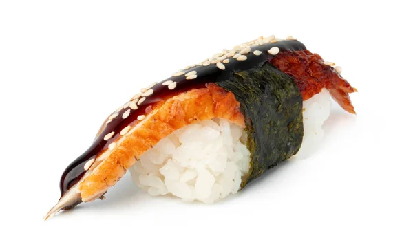 Nigiri sushi απομονωμένο σε λευκό φόντο από κοντά — Φωτογραφία Αρχείου