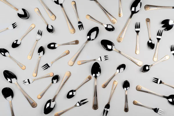 Background of cutlery, set of cutlery on white background — Stock Photo, Image