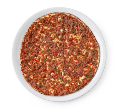 Tabaktaki Türk gözlemesi beyaza izole edilmiş