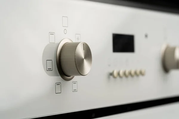 Moderno botão de controle do modo forno fechar — Fotografia de Stock