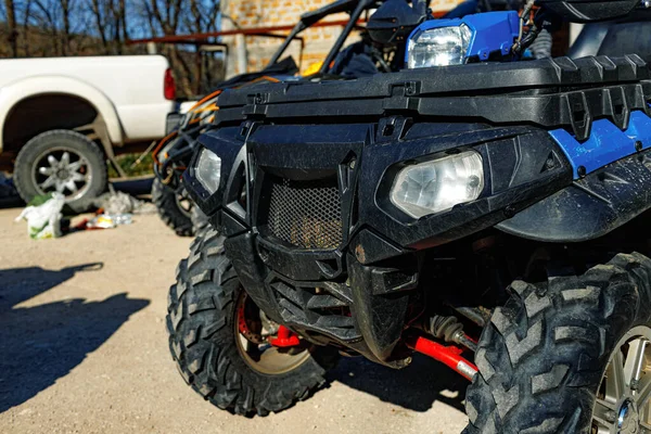 Detaljer om Atv fyrhjuling närbild — Stockfoto