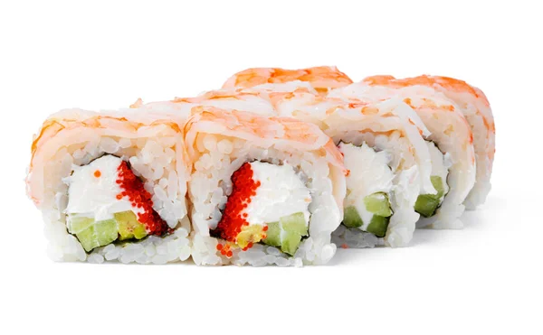 Cucina giapponese Sushi Roll su sfondo bianco — Foto Stock