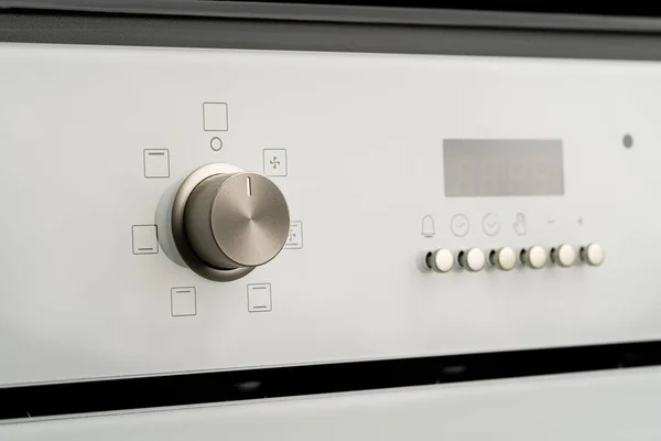Moderno botão de controle do modo forno fechar — Fotografia de Stock