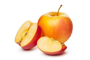 beyaz arkaplanda elmalar