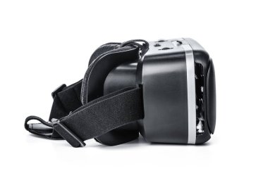 Video kayıt cihazı. Beyaz arkaplanda sanal gerçeklik gözlükleri