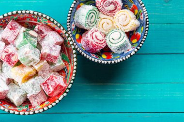 Türk lokumu yakın çekim