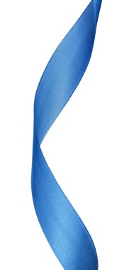 Beyaz arka plan üzerinde izole koyu mavi saden şerit