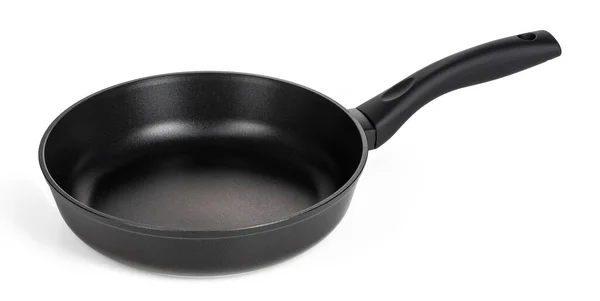 Black frying pan isolated on white background — Stock Photo, Image