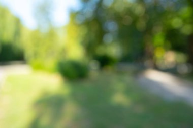 Soyut bulanıklık şehir parkı bokeh bir arka plan için