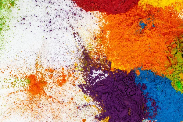 Fond coloré composé de colorants indiens colorés — Photo