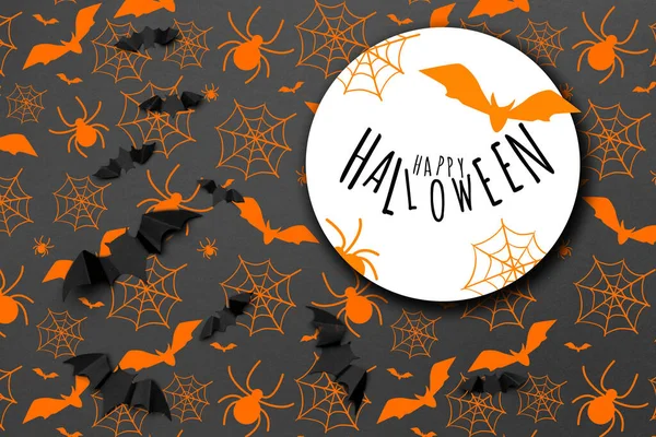 Halloween background and decoration concept - bats flying — Stock Photo, Image