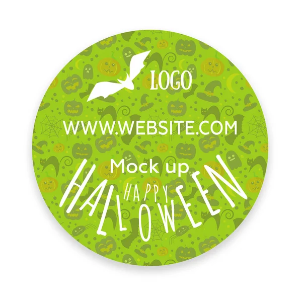 Halloween napodobit v kruhu izolované na bílém pozadí — Stock fotografie
