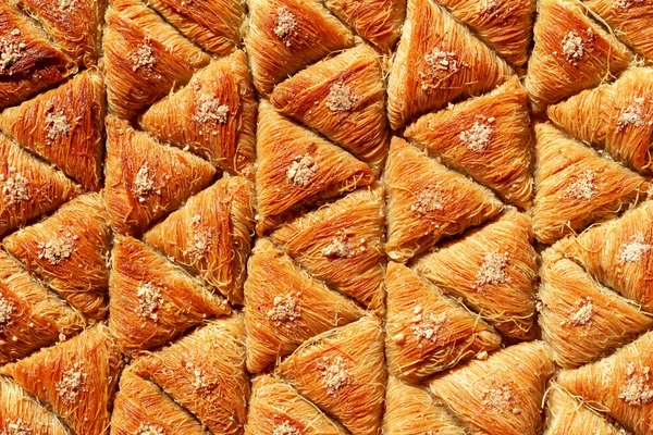 Türk baklavasının üst görünüm gıda dokusu