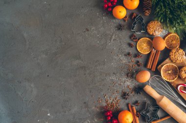 Geleneksel Noel tatlılarının güzel Noel kompozisyonu