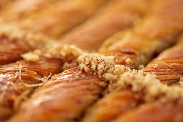 Gros plan de délicieux baklava dans un buffet de l'hôtel — Photo