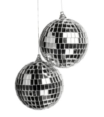 Mini disko topu beyaz arkaplanda izole