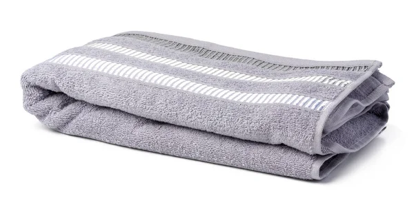 Banyo havlusu beyaz arkaplanda izole edilmiş. Yakın plan.