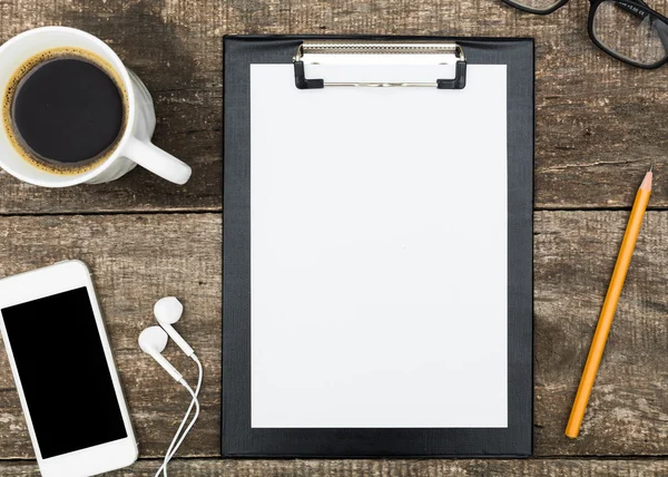 Office working desk top view — Stock Photo, Image