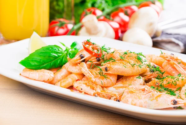 Grilled shrimps — Stock Photo, Image