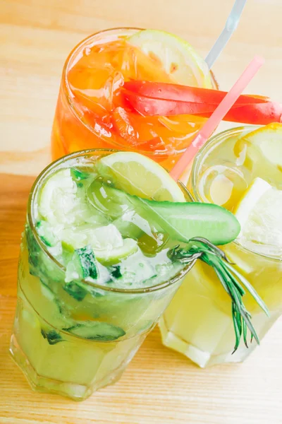 Lemonade with ice and mint — Stock Photo, Image