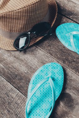 Renkli plaj öğeleri grup